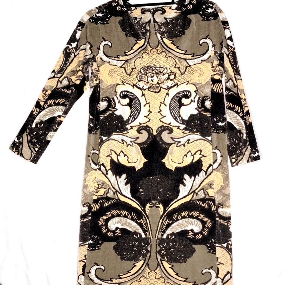 LAFAYETTE 148 New‎ York Gorgeous Print Midi Dress  SIZE Small